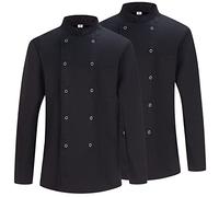 MISEMIYA - Pack 2 Units -Men's Chef Jacket - Men's Chef Jacket - Hospitality Uniform -Ref.842 - Medium, Chef Jacket 682 - Black