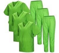 MISEMIYA - Pack * 3 Sets - Unisex Sanitary Uniform Medical Sanitary Uniforms Sanitary Sets 3-817-8312-4XL, Apple Green 22