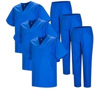 MISEMIYA - Pack * 3 Sets - Unisex Sanitary Uniform Medical Sanitary Uniforms Sanitary Sets 3-817-8312 - Large, Royal Blue 22