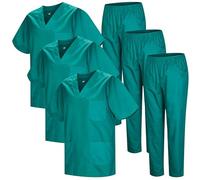MISEMIYA - Pack * 3 Sets - Unisex Sanitary Uniform Medical Sanitary Uniforms Sanitary Sets 3-817-8312 - X-Large, Green 22