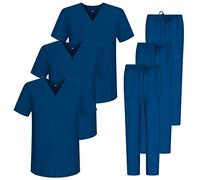 MISEMIYA - Pack * 3 Sets - Unisex Sanitary Uniform Medical Sanitary Uniforms Sanitary Sets 3-817-8312 - X-Large, Navy Blue 68