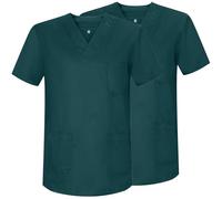 MISEMIYA Pack Casaca Unisex Uniformes Sanitarios 2-817 Pack 2 Pcs-Sanitary Shirt 2-817, Dark Green, S (Pack of 2)