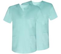 MISEMIYA Pack Casaca Unisex Uniformes Sanitarios 2-817 Pack 2 Pcs-Sanitary Shirt 2-817, Turquoise, XXL (Pack of 2)