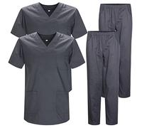 MISEMIYA Pack of 2 Uniforms Scrub Set Unisex Bz-2-817-8312 Medical, Gray 22, 4XL