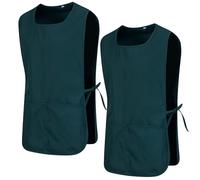 MISEMIYA - Package 2 Units - CLEANING APRON WORK UNIFORM CLINICAL MEDICAL CLEANING 2-3301 - X-Large, Green 68
