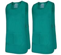 MISEMIYA - Package 2 Units - Cleaning Apron Work Uniform Clinical Medical Cleaning Veterinary Sanitary Hospitality- Ref.868 - X-Large, Green