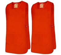 MISEMIYA - Package 2 Units - Cleaning Apron Work Uniform Clinical Medical Cleaning Veterinary Sanitary Hospitality- Ref.868 - Medium, Orange