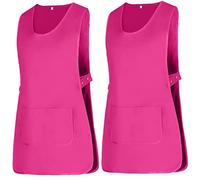 MISEMIYA - Package 2 Units - Cleaning Apron Work Uniform Clinical Medical Cleaning Veterinary Sanitary Hospitality- Ref.868 - Large, Pink