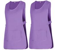 MISEMIYA - Package 2 Units - Cleaning Apron Work Uniform Clinical Medical Cleaning Veterinary Sanitary Hospitality- Ref.868 - X-Large, Lilac