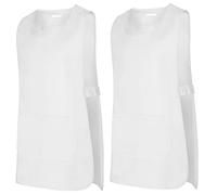 MISEMIYA - Package 2 Units - Cleaning Apron Work Uniform Clinical Medical Cleaning Veterinary Sanitary Hospitality- Ref.868 - X-Large, White 21