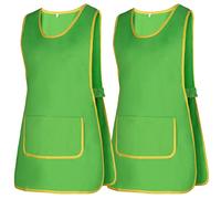 MISEMIYA - Package 2 Units - Cleaning Apron Work Uniform Clinical Medical Cleaning Veterinary Sanitary Hospitality- Ref.868 - Large, Green 21