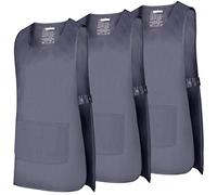 MISEMIYA - Package 3 Units - Apron Cleaning Work Uniform Clinic Hospital Cleaning Veterinary Sanitation Hostelry - Ref.868 - Large, Grey