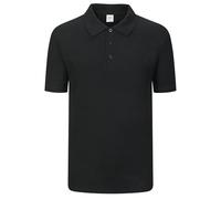 MISEMIYA Polo 200 Polo Shirt Unisex Adult (Pack of 1), Black/White, S