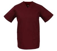 MISEMIYA - Scrub Top Unisex Scrubs - Medical Uniform V-Neck Tunic Scrub Top 817-3XL, Garnet