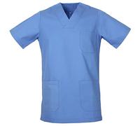 MISEMIYA - Scrub Top Unisex Scrubs - Medical Uniform V-Neck Tunic Scrub Top 817 - Large, Blue Sky