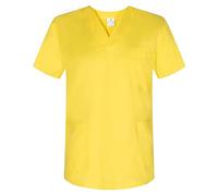 MISEMIYA - Scrub Top Unisex Scrubs - Medical Uniform V-Neck Tunic Scrub Top 817 - Large, Yellow