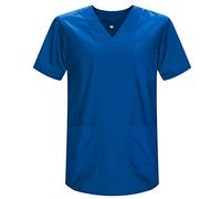 MISEMIYA - Scrub Top Unisex Scrubs - Medical Uniform V-Neck Tunic Scrub Top 817 - Medium, Azul 37