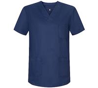 MISEMIYA - Scrub Top Unisex Scrubs - Medical Uniform V-Neck Tunic Scrub Top 817 - XX-Large, Navy Blue
