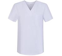 MISEMIYA - Scrub Top Unisex Scrubs - Medical Uniform V-Neck Tunic Scrub Top BZ-6801 - Medium, White 68