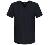 MISEMIYA - Scrub Top Unisex Scrubs - Medical Uniform V-Neck Tunic Scrub Top BZ-6801 - X-Large, Black 68