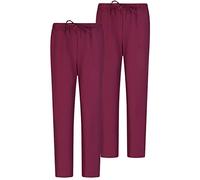 MISEMIYA - Set of 2 - Uniforms Medical Scrub Pants Unisex - Hospital Uniform Trousers - Ref.8312 - Medium, Garnet 68