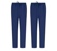 MISEMIYA - Set of 2 - Uniforms Medical Scrub Pants Unisex - Hospital Uniform Trousers - Ref.8312 - Medium, Navy Blue