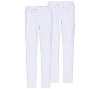 MISEMIYA - Set of 2 - Uniforms Medical Scrub Pants Unisex - Hospital Uniform Trousers - Ref.8312 - Medium, White 68