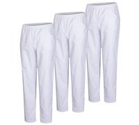 MISEMIYA - Set of 3 - Uniforms Medical Scrub Pants Unisex - Hospital Uniform Trousers - Ref.8312 - Large, White 21