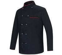 MISEMIYA - Uniform Chef Jackets Man Long Sleeves - Ref.842B - 5XL, Black