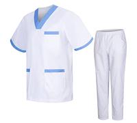 MISEMIYA - Uniforms Unisex Scrub Set - Medical Uniform with Scrub Top and Pants 817-8312-BLANCO - Small, Banco 8171-2