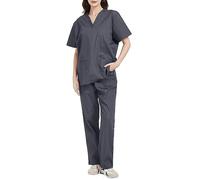 MISEMIYA - Uniforms Unisex Scrub Set - Medical Uniform with Scrub Top and Pants - Ref.6801-6802 - Medium, Gray 68