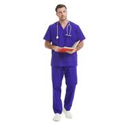 MISEMIYA - Uniforms Unisex Scrub Set - Medical Uniform with Scrub Top and Pants - Ref.6801-6802 - Medium, Purple 68