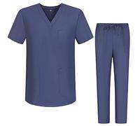 MISEMIYA - Uniforms Unisex Scrub Set - Medical Uniform with Scrub Top and Pants - Ref.6801-6802 - Small, Gray 68