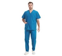 MISEMIYA - Uniforms Unisex Scrub Set - Medical Uniform with Scrub Top and Pants - Ref.6801-6802 - Small, Turquoise 68