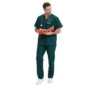 MISEMIYA - Uniforms Unisex Scrub Set - Medical Uniform with Scrub Top and Pants - Ref.6801-6802 - X-Small, Green 68