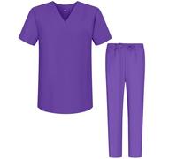 MISEMIYA - Uniforms Unisex Scrub Set - Medical Uniform with Scrub Top and Pants - Ref.6801-6802 - X-Small, Lilac
