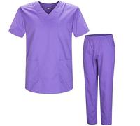 MISEMIYA - Uniforms Unisex Scrub Set - Medical Uniform with Scrub Top and Pants - Ref.8178 - Large, Lilac 21