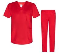 MISEMIYA - Uniforms Unisex Scrub Set - Medical Uniform with Scrub Top and Pants - Ref.8178 - Small, Red