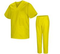 MISEMIYA - Uniforms Unisex Scrub Set - Medical Uniform with Scrub Top and Pants - Ref.8178 - Small, Yellow