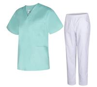 Misemiya Unisex Uniforme Sanitaire Unisexe Kz-817-8312-blanc Unisex sanitary uniform KZ-817-8312-BLANCO, Turquoise, XXL