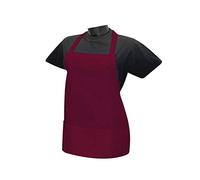 MISEMIYA - Women's Apron with Bib Apron for Home Cleaning Fruit Sink Silver Maitre of Wines - Ref.865 - Garnet, Pack of 1