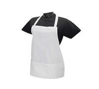 MISEMIYA - Women's Apron with Bib Apron for Home Cleaning Fruit Sink Silver Maitre of Wines - Ref.865 - White, Pack of 1