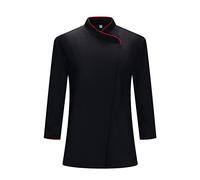 MISEMIYA - Women's Chef Jacket - Woman Chef Uniforms Women's Kitchen Jacket - Ref.703-3XL, Chef Jackets 703 - Black