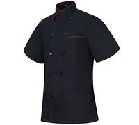 MISEMIYA - Women's Chef Jacket - Woman Chef Uniforms Women's Kitchen Jacket - Ref.8441-3XL, Chef Jackets 8441 - Black