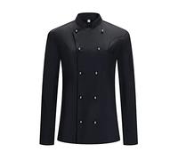 MISEMIYA - Women's Chef Jacket - Woman Chef Uniforms Women's Kitchen Jacket - Ref.848-3XL, Chef Jackets 848 - Black
