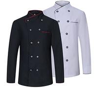 MISEMIYA Women's Pack of 2 Chef Jacket MZ-2-844, Mixed, M
