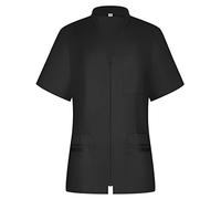 MISEMIYA - Work Clothes Lady Short Sleeves Medical Uniforms Scrub Top - Ref.712 - Large, Black