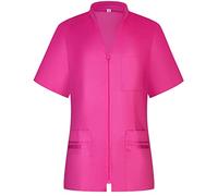MISEMIYA - Work Clothes Lady Short Sleeves Medical Uniforms Scrub Top - Ref.712 - Large, Pink