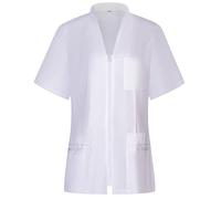 MISEMIYA - Work Clothes Lady Short Sleeves Medical Uniforms Scrub Top - Ref.712 - Medium, White