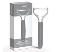 Misen Stainless Steel Vegetable Peeler - Unleash Culinary Precision in Your Kitchen with this Durable and Ergonomically Designed Tool for Effortless Peeling, Gray